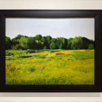 Painting of a sunflower field
