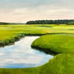 Landscape painting of a marsh