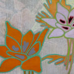 Painting of abstract floral design