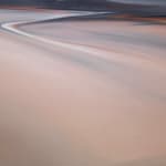 Landscape painting in pink tones