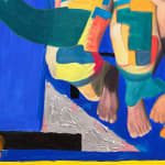 Painting of 4 women high contrast color clothing