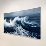 Painting of a surging wave