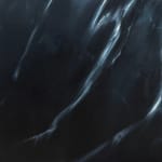 Painting of man swimming