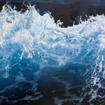 Painting of a crashing wave