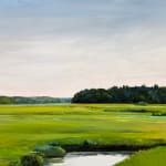 Landscape painting of a marsh
