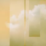 Painting of clouds in yellow tones