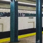 Painting of a New York City subway station