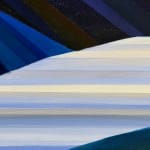 Painting of an abstracted landscape