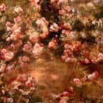 Mixed media artwork of cherry blossoms