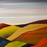 Abstracted landscape painting