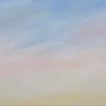 Painting of a marsh at dusk