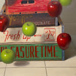 Still life painting with apples