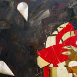 Painting of a woman with abstracted elements