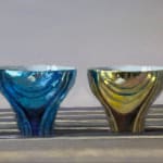 Still life painting of three cups