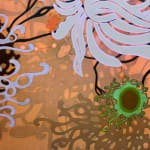 Abstracted floral painting