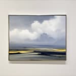 Landscape painting in blue tones
