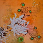 Abstracted floral painting
