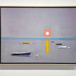 Painting of a seascape with boats