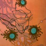 Abstracted floral painting