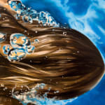 Back side view of Swimmer underwatet