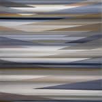 Geometric landscape painting
