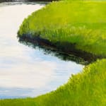 Landscape painting of a marsh