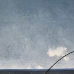 Painting of children playing in the ocean with a jump rope