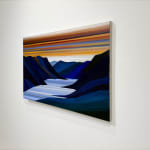 Painting of an abstracted landscape