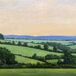 Landscape painting of a field