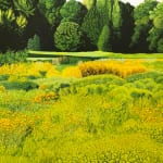 Painting of a sunflower field
