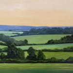 Landscape painting of a field