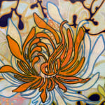 Abstracted floral painting