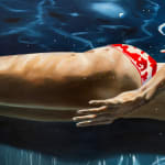 Painting of a woman under water