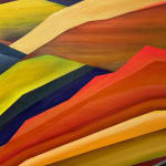 Abstracted landscape painting
