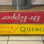 Still life painting of a soda can bouquet