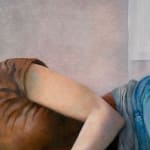 Painting of a woman with a dog