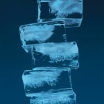Painting of blue ice tower