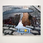Painting of a reflecting puddle