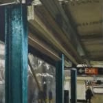 Painting of a New York City subway station