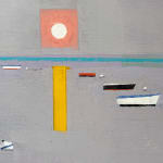 Painting of a seascape with boats
