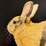 Painting of a harlequin rabbit