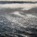 Oil painting of water and clouds on Aluminum