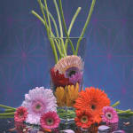 Still life painting of flowers