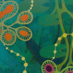 Detail of Oil painting on birch panel