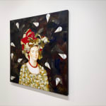 Painting of a woman with abstracted elements