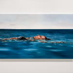Painting of a woman in the ocean