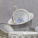Detail of cup with blue fish in it
