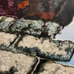 Painting of a reflecting puddle