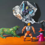 Still life painting with toy figurines