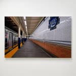 oil painting of bleecker street subway station interior